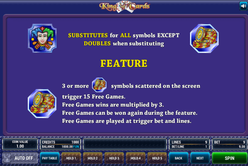 игровой автомат кинг оф кардс