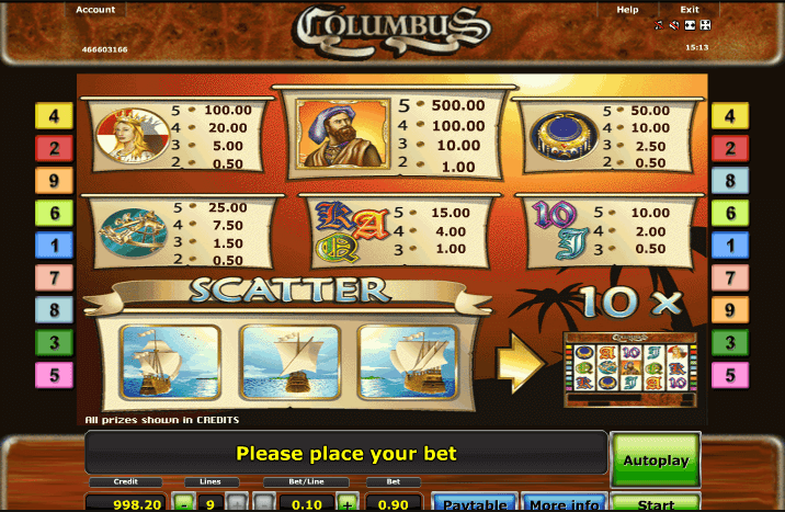 колумбус игровые автоматы играть бесплатно