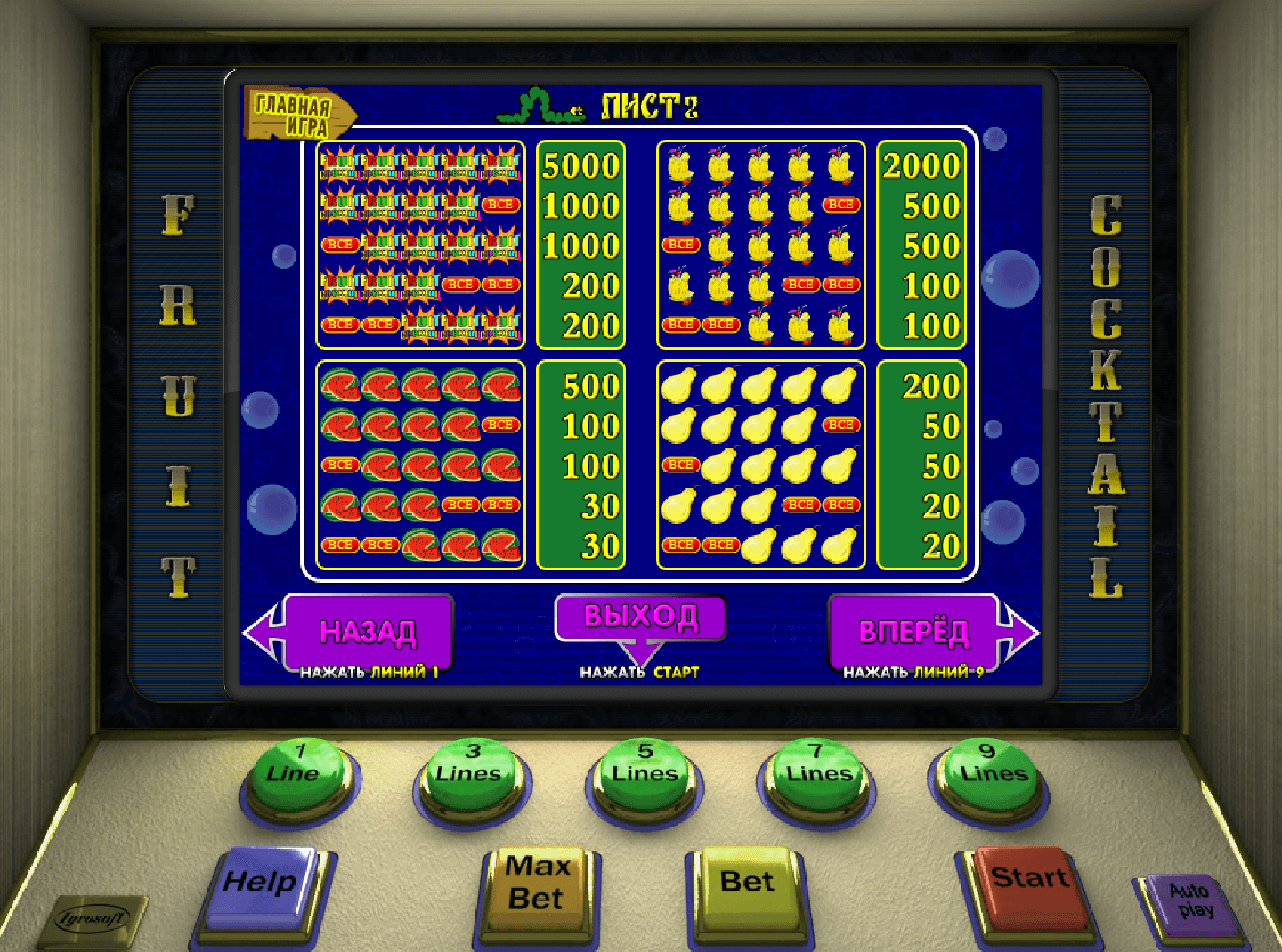 игровые автоматы бесплатные фрукты коктейль
