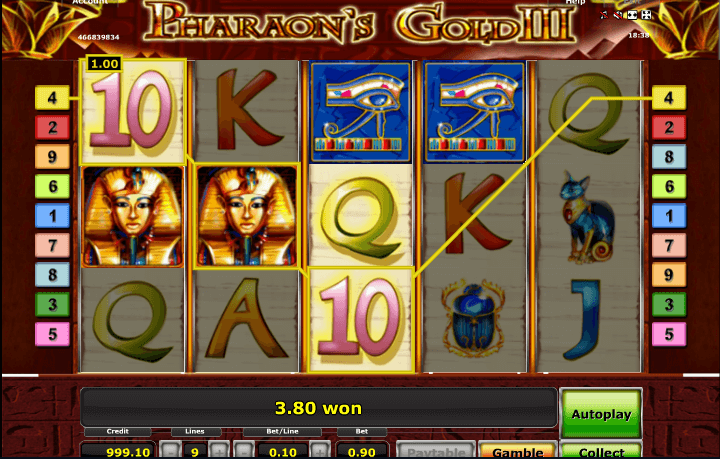 игрового автомата pharaohs gold 2