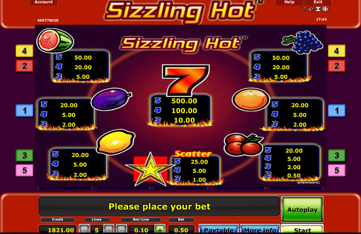 игровой автомат sizzling hot novomatic